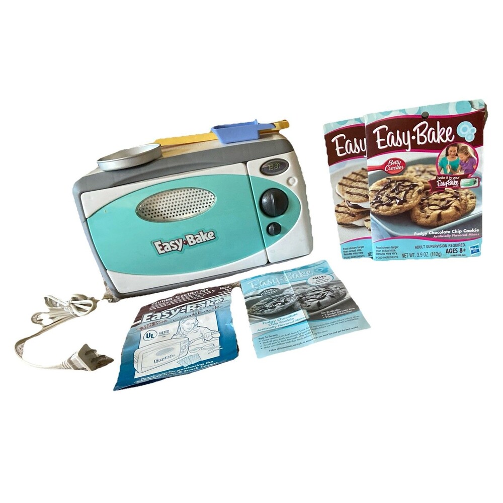 45TH BIRTHDAY EDITION EASY BAKE OVEN AND SNACK CENTER HASBRO 2007 TEAL & WHITE